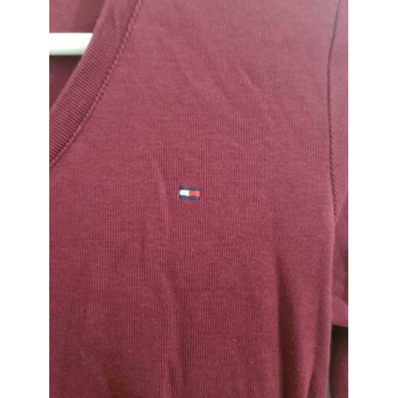 Rode long sleeve trui Tommy Hilfiger | Maat M
