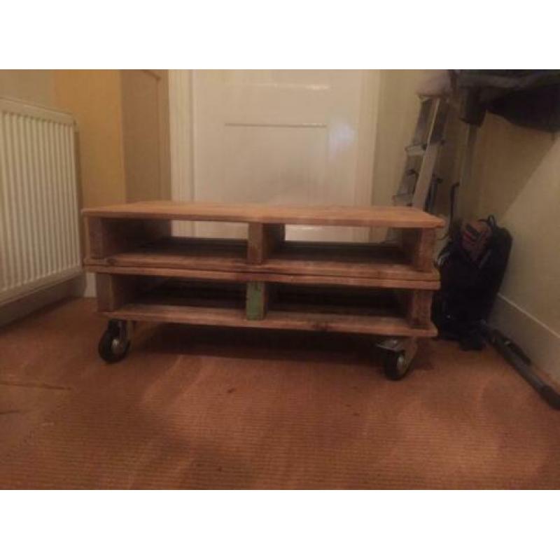 Tv meubel / salontafel sloophout robuust industrieel pallet