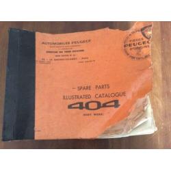 Onderdelen catalogus peugeot 404 ,cc