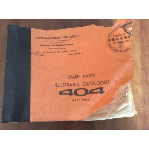 Onderdelen catalogus peugeot 404 ,cc