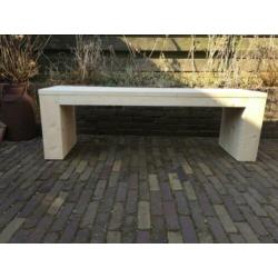 Tuinbank of eettafel bank op maat gemaakt strak model
