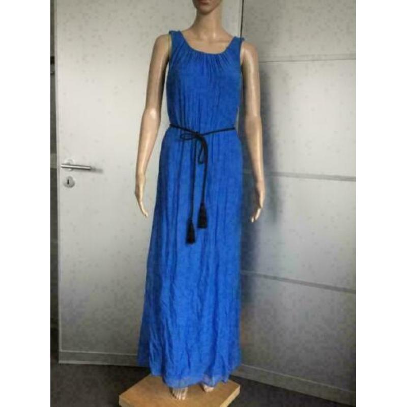 D32 La Fee Maraboutee maat S=36 lange zijden jurk blauw jurk