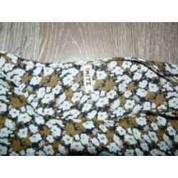 Voile gebloemde roezel blouse Imitz maat L 40 42