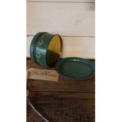 Oud blik met onderbord