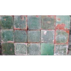 ANTIEKE Estrikken groen en rood