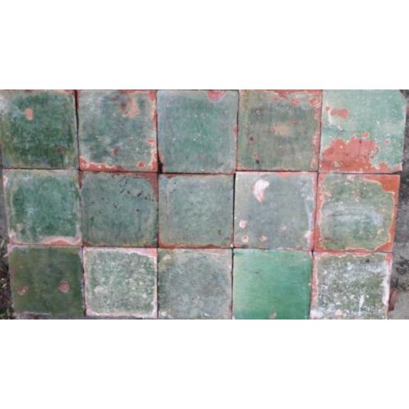 ANTIEKE Estrikken groen en rood