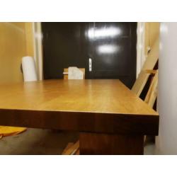 Eettafel met eiken fineer 100x180