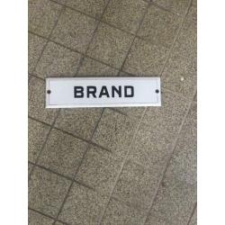 Emaille bord Brand