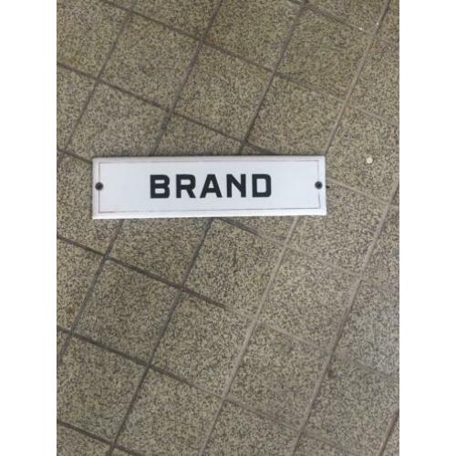Emaille bord Brand