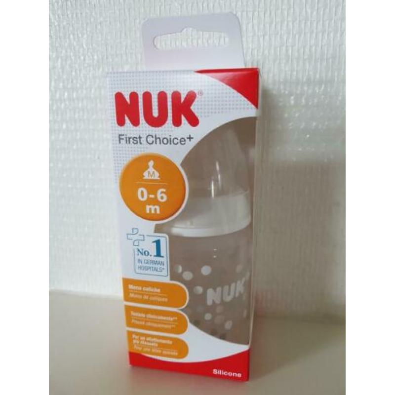 NUK fles 150 ml met maat M speen - nieuw in doos
