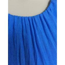 D32 La Fee Maraboutee maat S=36 lange zijden jurk blauw jurk
