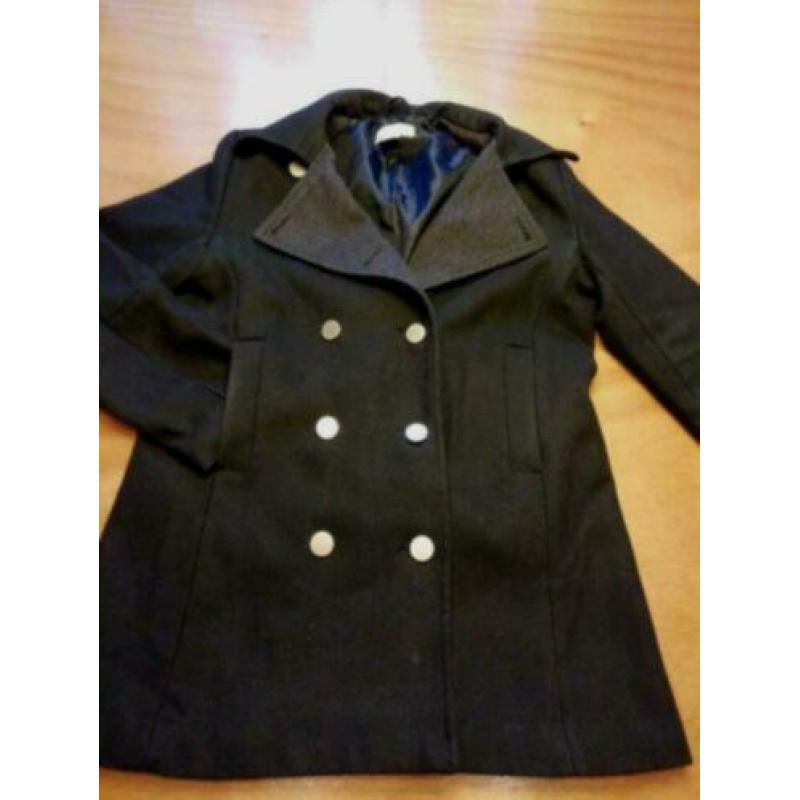 Mooie jas trenchcoat blazer H&M zwart maat 38/M zgan