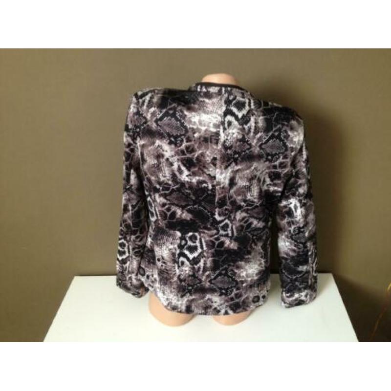 colbert jasje bruin-zwart+slangen-print true spirit L-XL