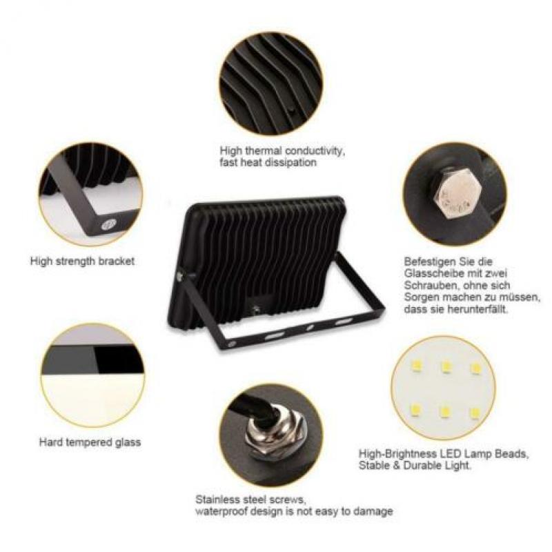 300W LED Bouwverlichting Bouwlamp Schijnwerper Floodlight