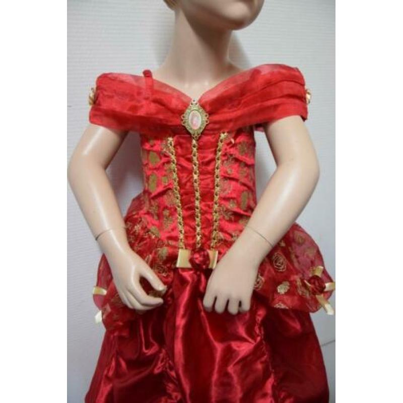 Verkleedkleren:Disney Princess Rode Belle mt 98/104 (n157)