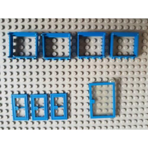 Lego ramen en deuren blauw - RD003