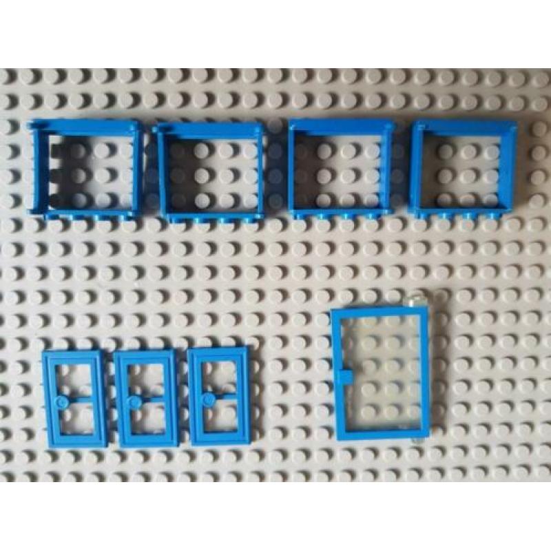 Lego ramen en deuren blauw - RD003