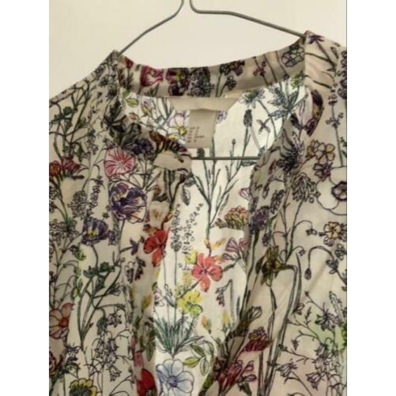 Bohemian print blouse met roezel maat 42