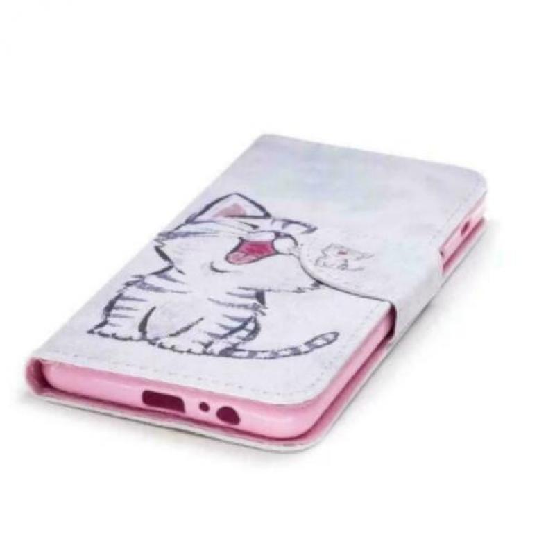 Samsung A8 2018 Bookcase hoesjes katje