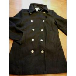 Mooie jas trenchcoat blazer H&M zwart maat 38/M zgan