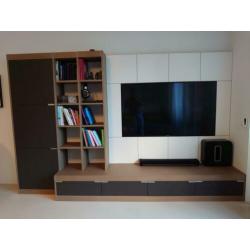 Wandmeibel Pastoe L260/360 | Grey Oak / Structure Taupe