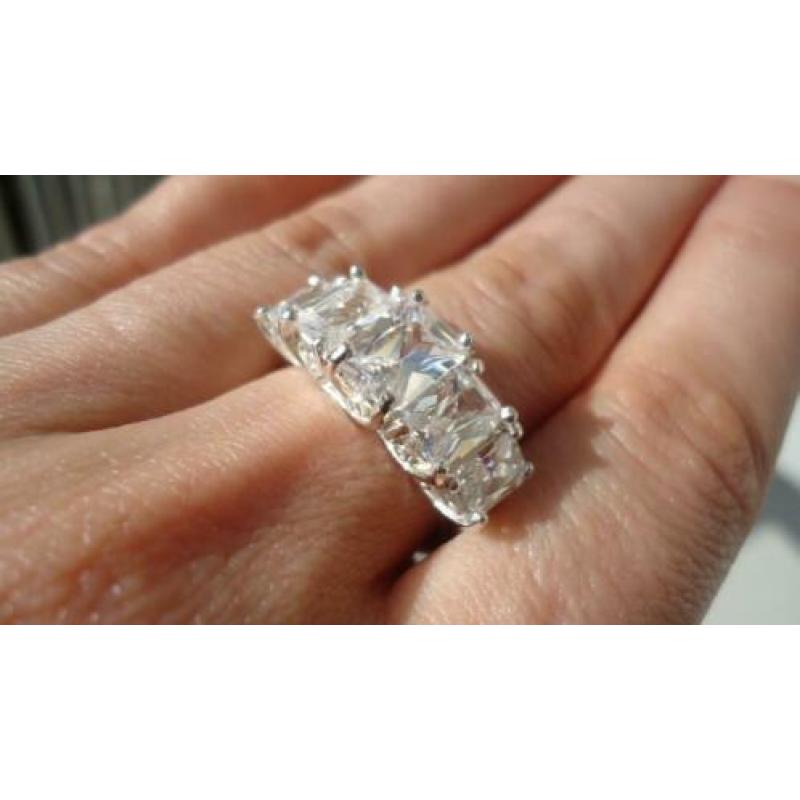 925 zilver ring cz cubic zirconia bling maat 18 - Vanoli