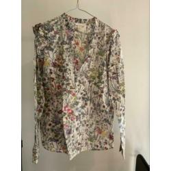 Bohemian print blouse met roezel maat 42