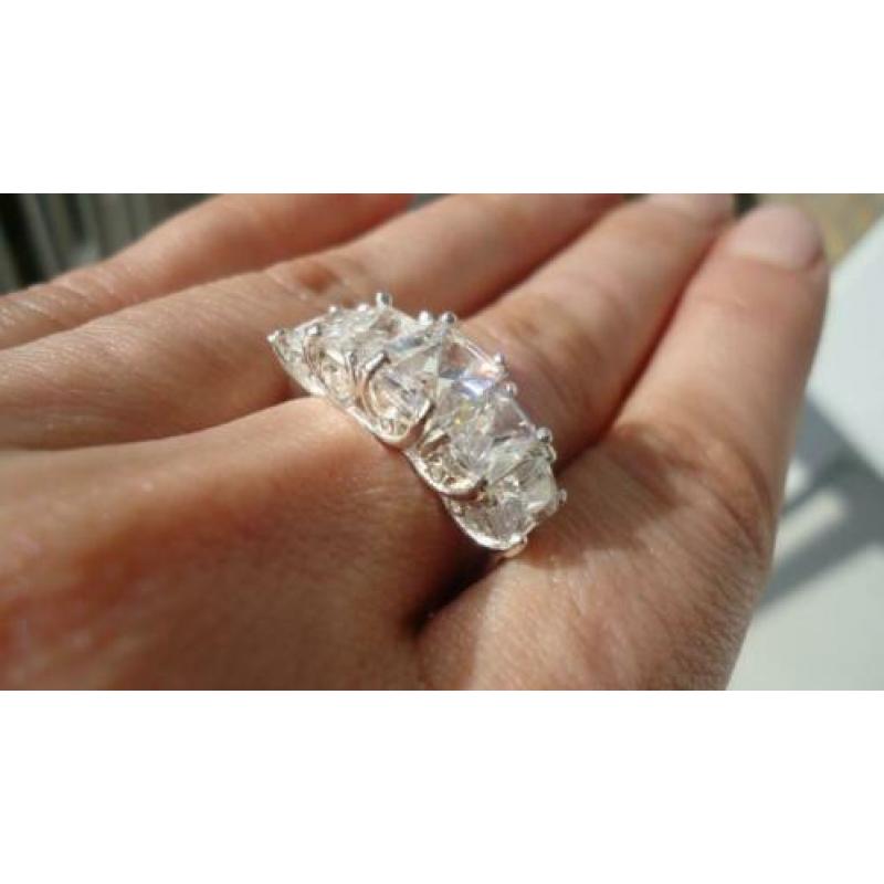 925 zilver ring cz cubic zirconia bling maat 18 - Vanoli
