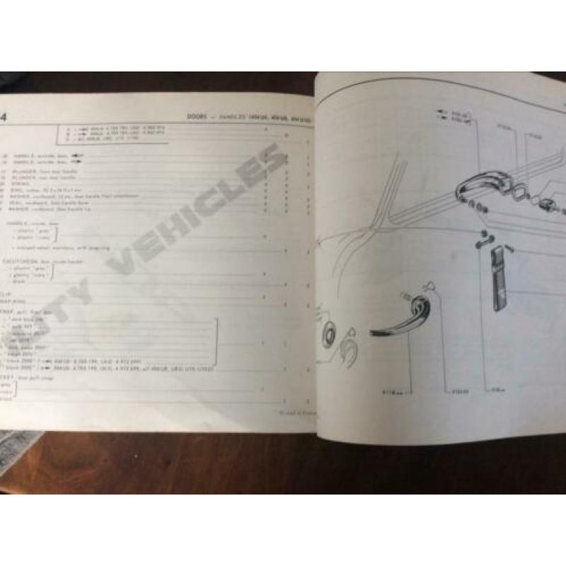 Onderdelen catalogus peugeot 404 ,cc