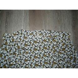 Voile gebloemde roezel blouse Imitz maat L 40 42