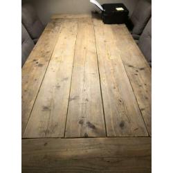 Grote tafel met witte kruispoot 2.20x1.00