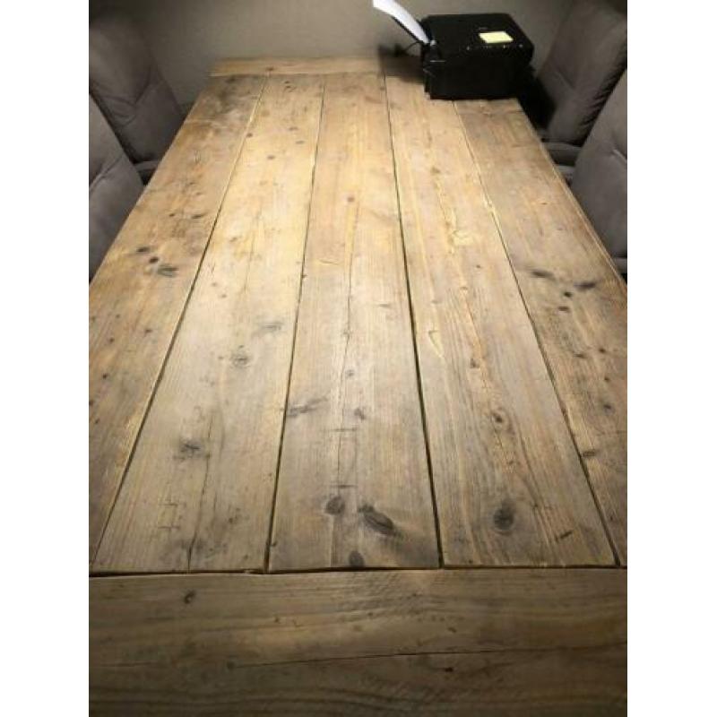 Grote tafel met witte kruispoot 2.20x1.00
