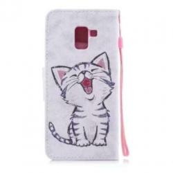Samsung A8 2018 Bookcase hoesjes katje