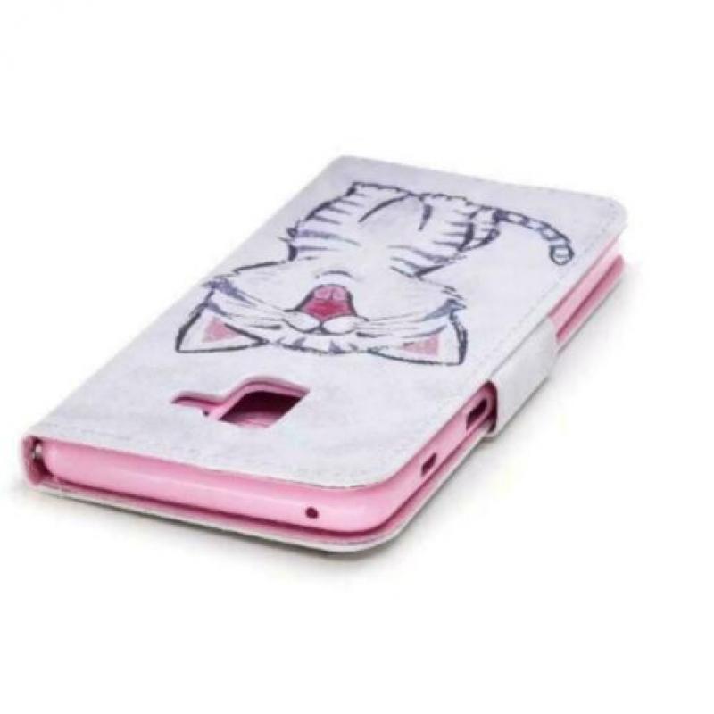 Samsung A8 2018 Bookcase hoesjes katje