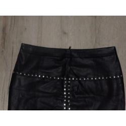 MS moda mooi leerlook zwart rokje mt. 46