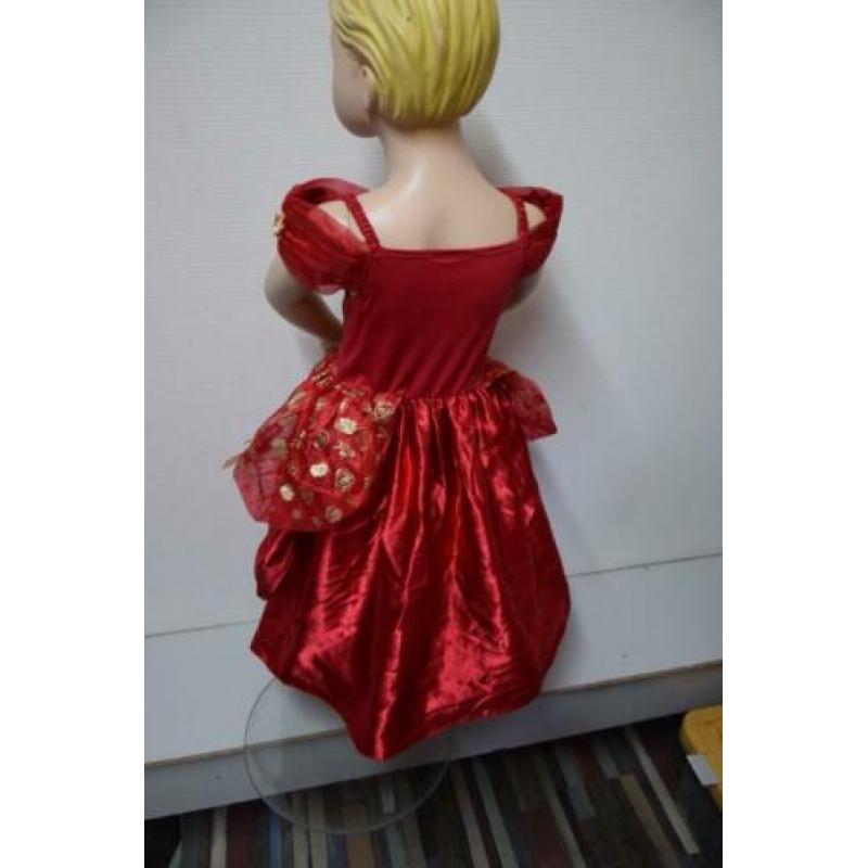 Verkleedkleren:Disney Princess Rode Belle mt 98/104 (n157)