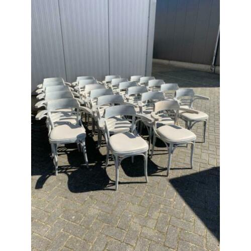 Originele TON thonet cafe bar bistro stoelen whitewash