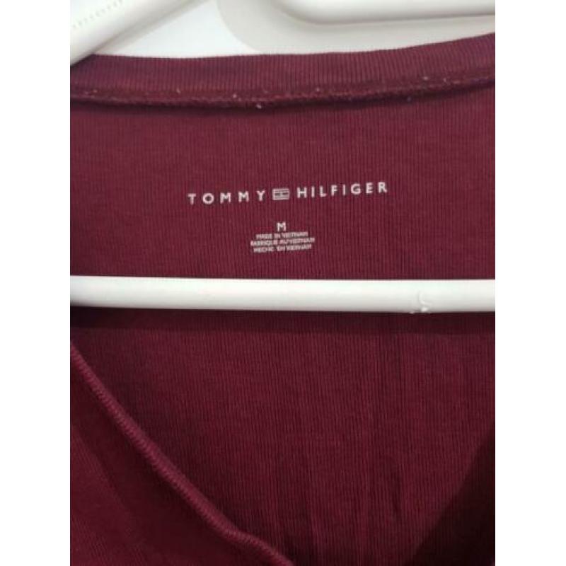 Rode long sleeve trui Tommy Hilfiger | Maat M