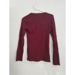Rode long sleeve trui Tommy Hilfiger | Maat M