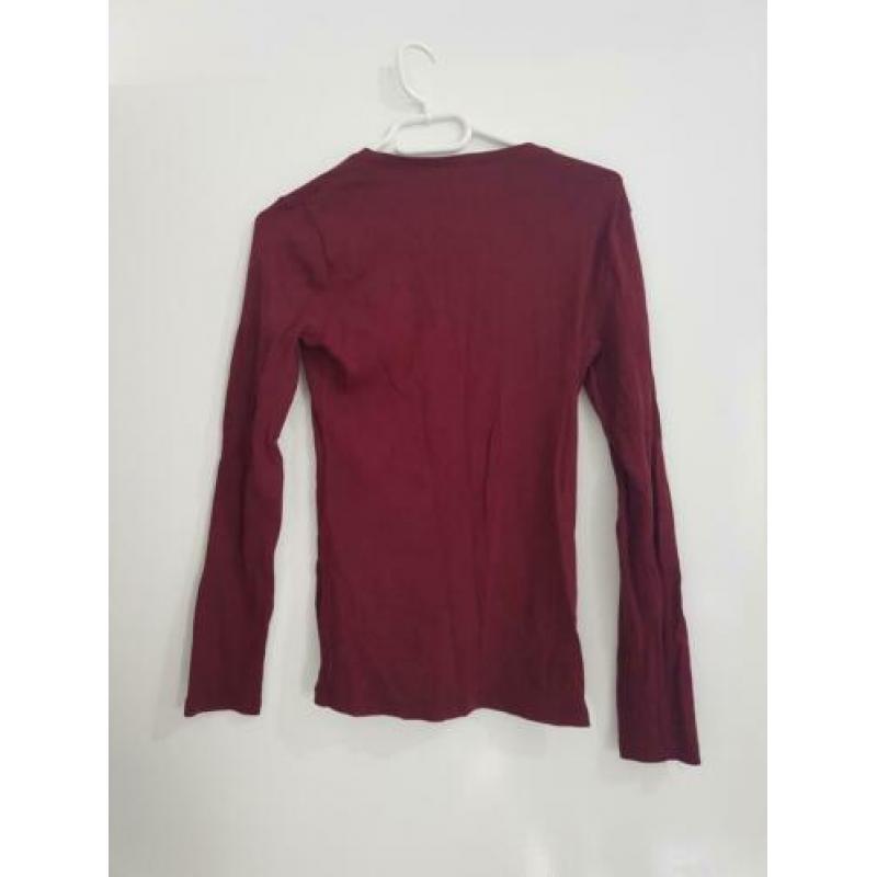 Rode long sleeve trui Tommy Hilfiger | Maat M