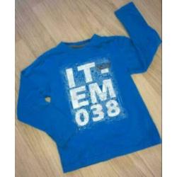 Heerlijke blauwe longsleeve , maat 134
