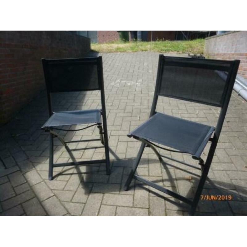 Tuinstoelen inklapbaar met kussen 2 stuks NIEUW