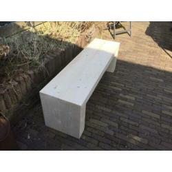 Tuinbank of eettafel bank op maat gemaakt strak model