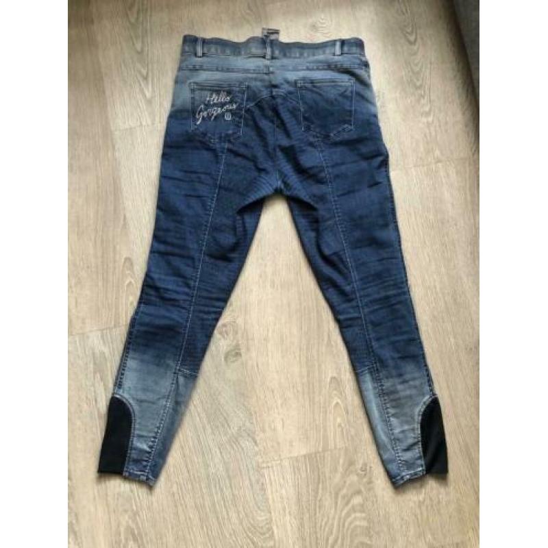 Paardrijbroek spijkerbroek look