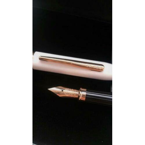 Cross Century II vulpen, wit en rozegoud, nieuw