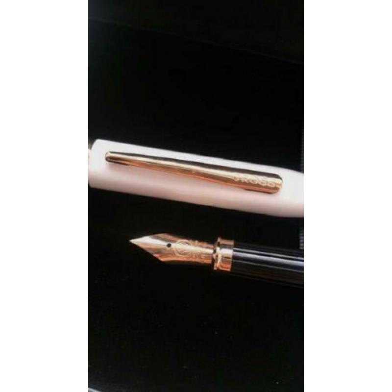 Cross Century II vulpen, wit en rozegoud, nieuw