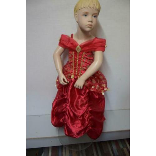 Verkleedkleren:Disney Princess Rode Belle mt 98/104 (n157)