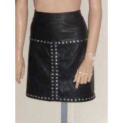 MS moda mooi leerlook zwart rokje mt. 46