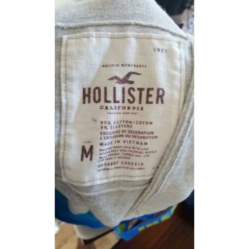 ZGAN mooie lichtgrijs HOLLISTER trui Mt 38/40, truitje grijs