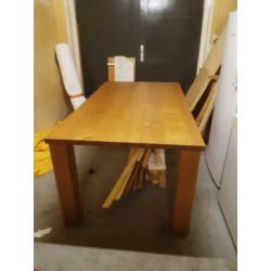 Eettafel met eiken fineer 100x180